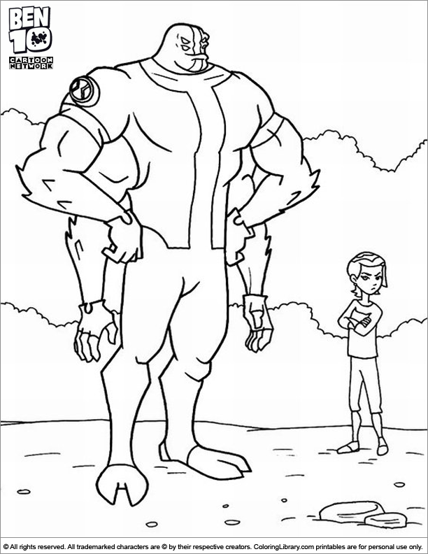 Ben 10 coloring pages in the Coloring Library