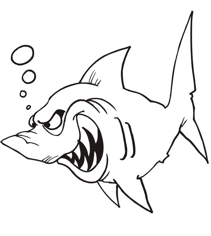 Shark Coloring Pages For Amusement and Fun