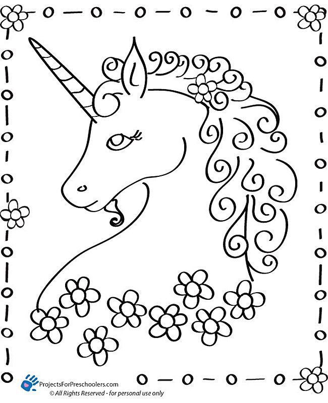 Unicorn Coloring Page | Unicorns and Rainbows...Party?