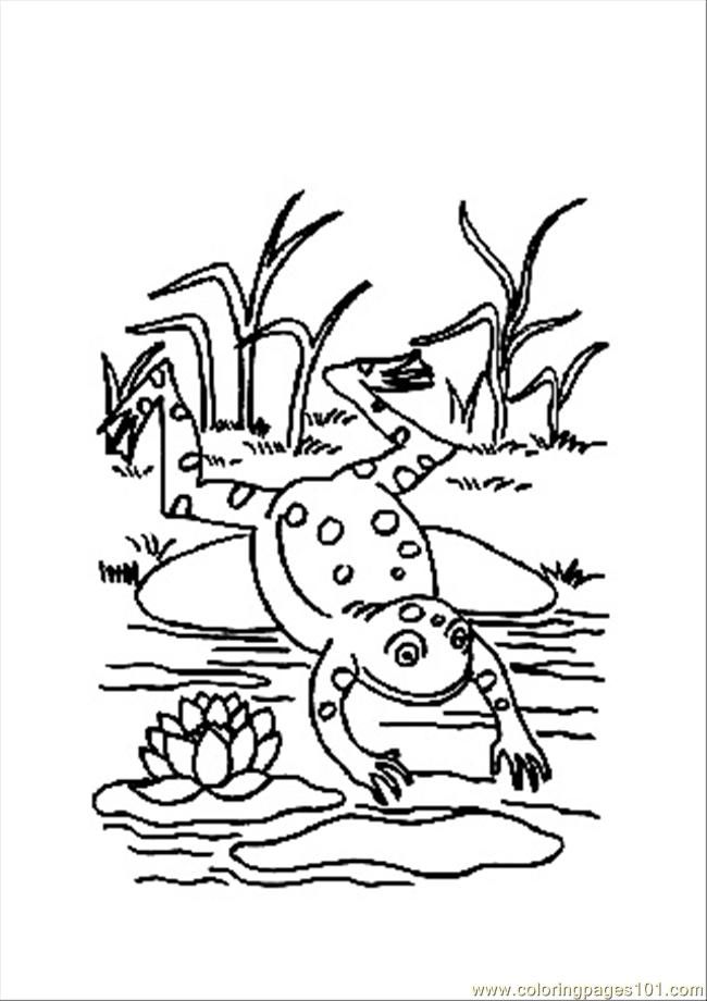 Coloring Pages Animals Frog2 Coloring Page (Amphibians > Frog 