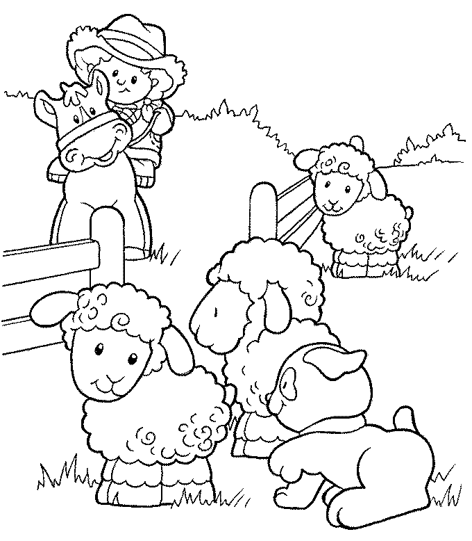 Animal Sheep Coloring Page - Kids Colouring Pages