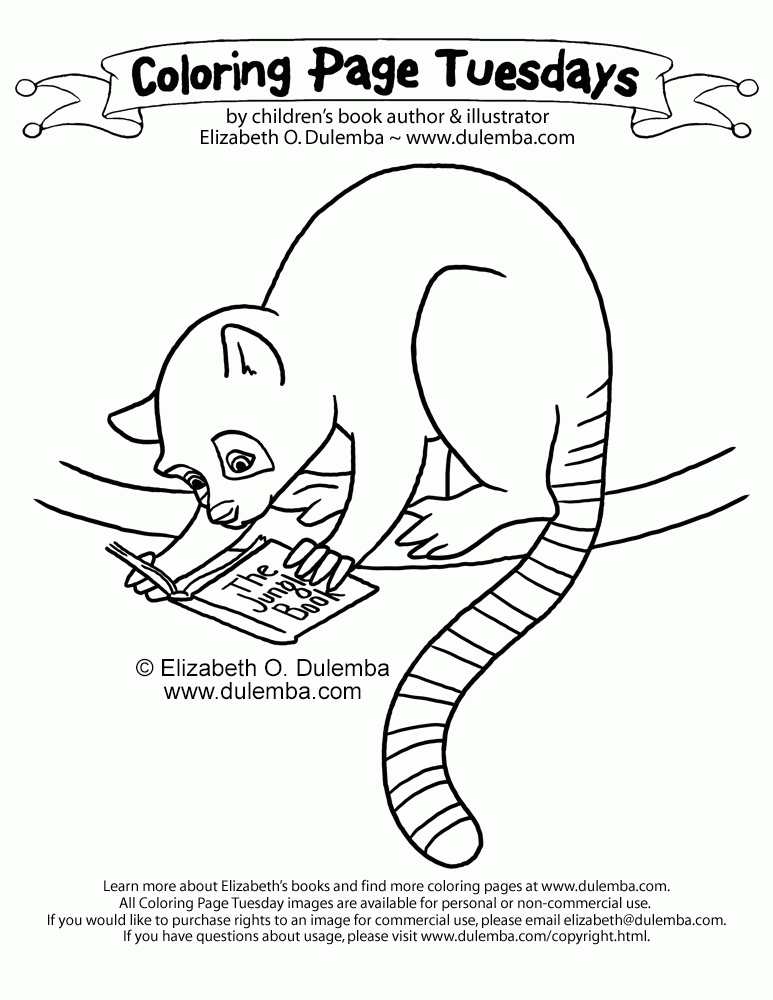 dulemba: Coloring Page Tuesday - L is for Lemur