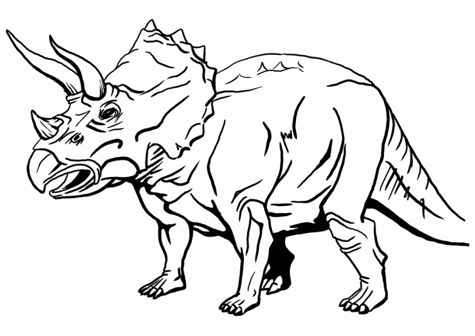 Triceratops Coloring Page - Coloring Home