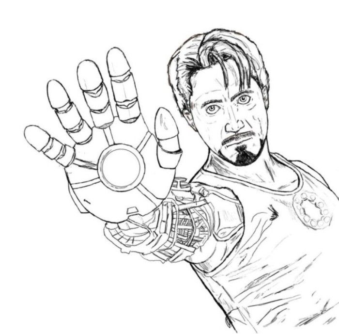 Cool Tony Stark Coloring Pages - Superheroes Coloring Pages on 