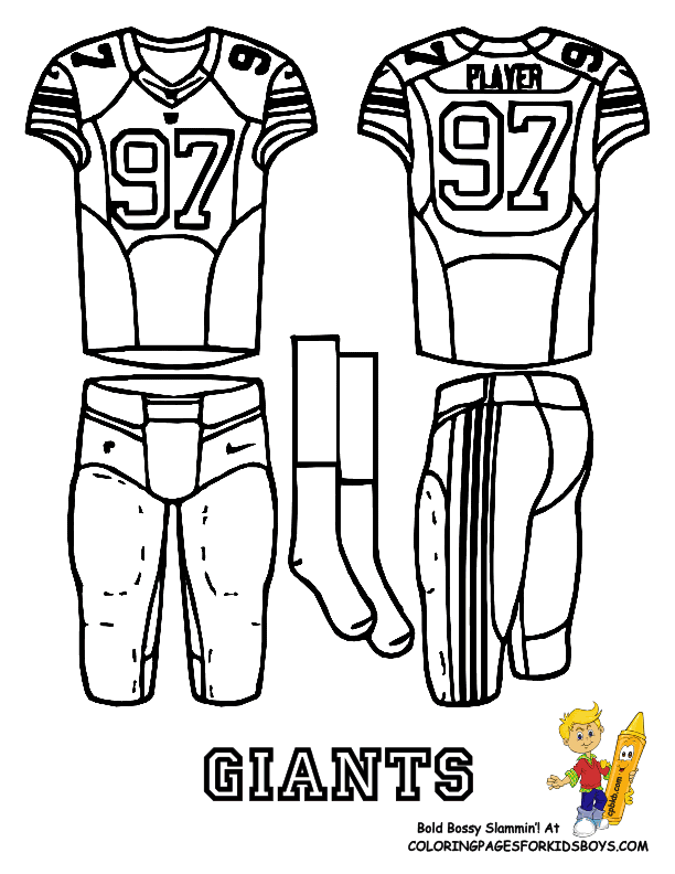Ny Giants Colouring Pages