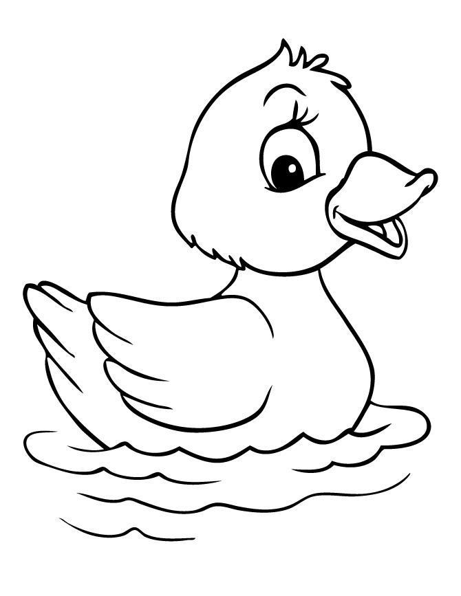 baby duck coloring pages duck coloring pages | Inspire Kids