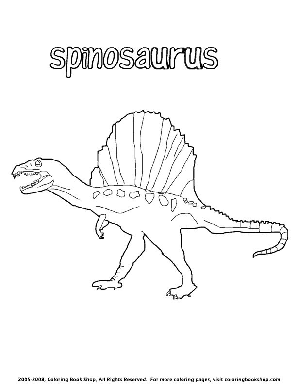 Spinosaurus coloring page by coloringbookshop.com