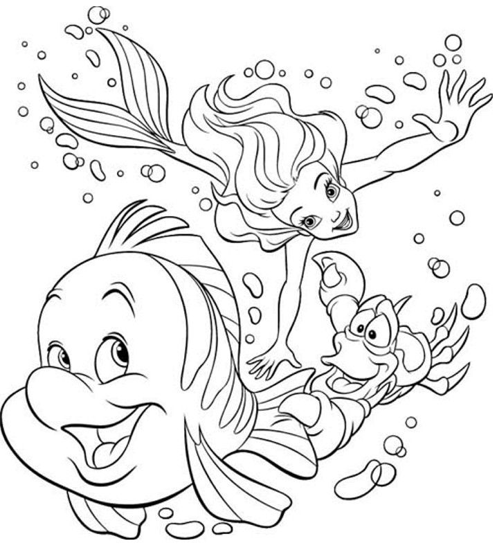 Free Coloring Pages - Disney's The Little Mermaid