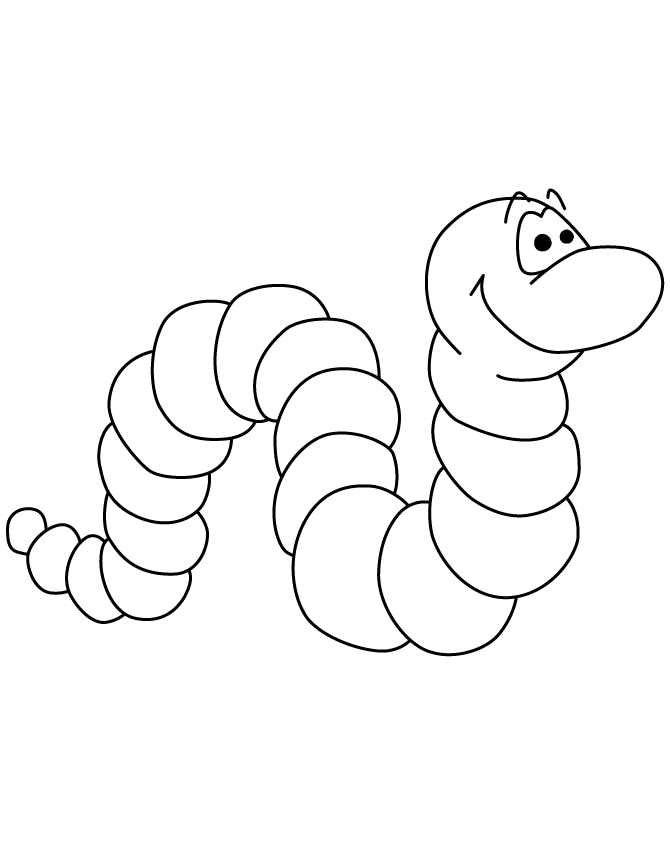 Download Cute Worm Coloring Page | Free Printable Coloring Pages ...