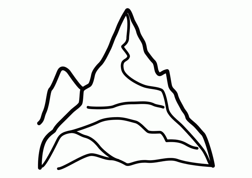 Mountains Coloring Page - Coloring Home
