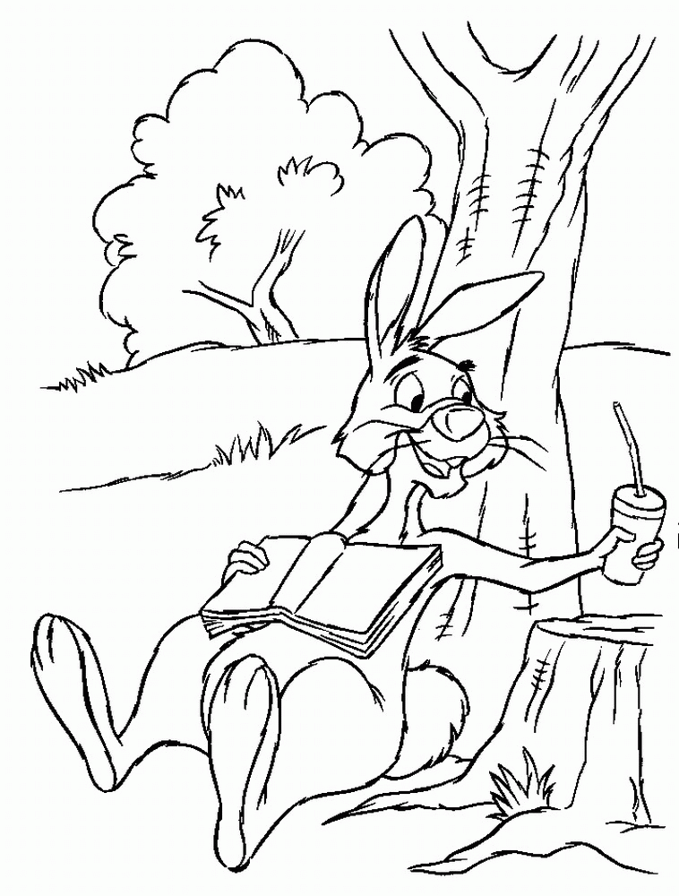 Rabbit Pooh Coloring Pages Images & Pictures - Becuo