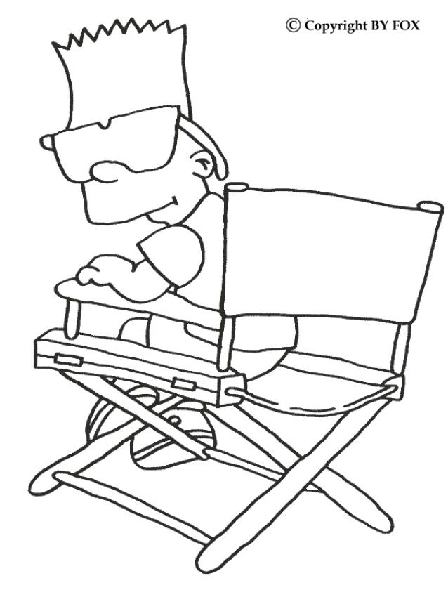 BART coloring pages - Bart the movie star