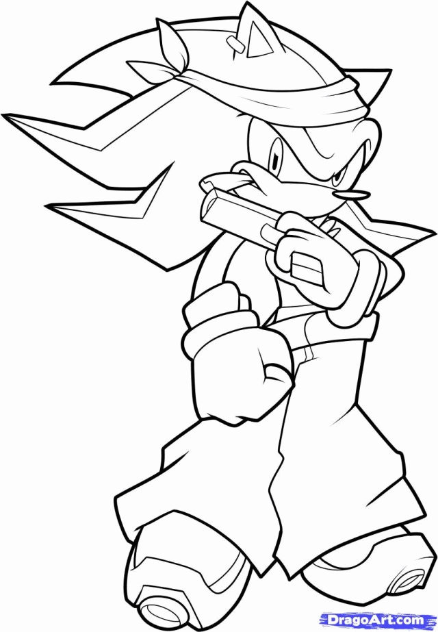 Shadow The Hedgehog Coloring Pages To Print Coloring Home
