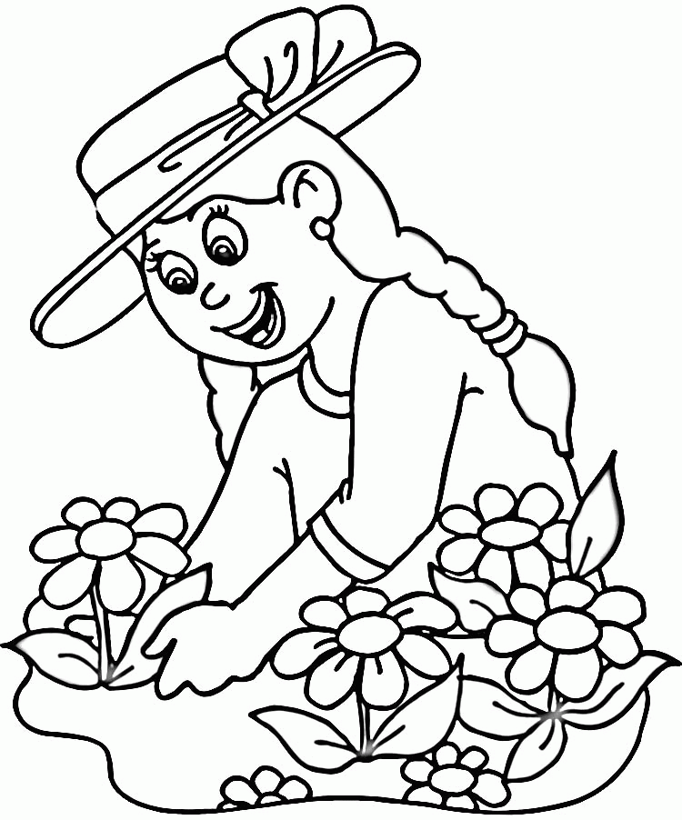 Planting Flowers Coloring Online | Super Coloring