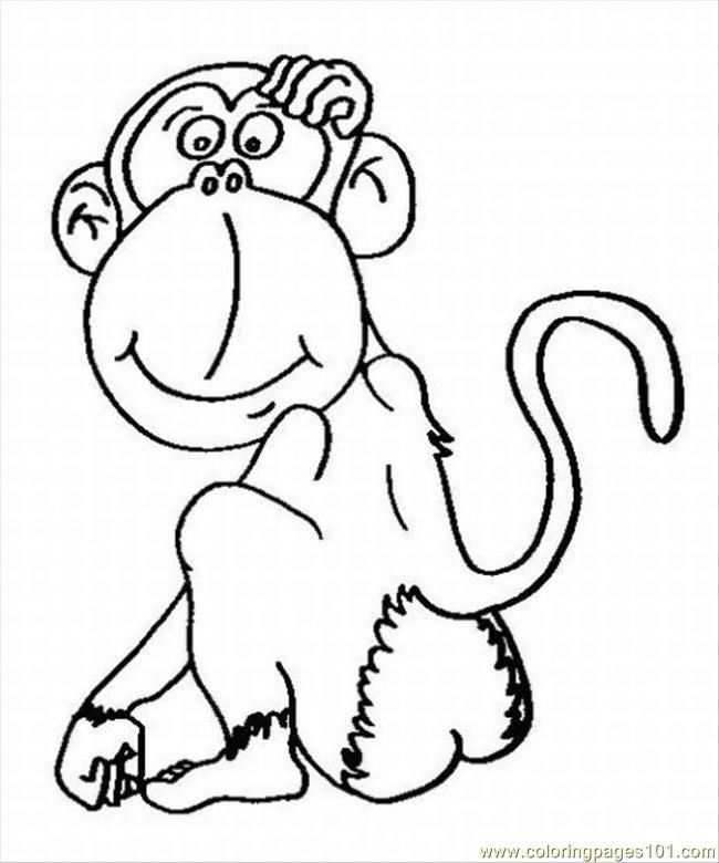 Spider Monkey Coloring Pages.