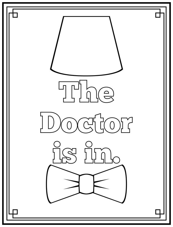 dr who coloring pages | Dont Eat the Paste: The Doctor Is IN 