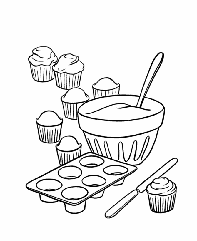 Cakes-coloring-8 | Free Coloring Page Site