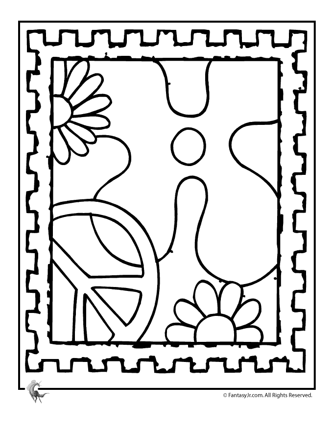 Free Peace Sign Coloring Pages Coloring Home