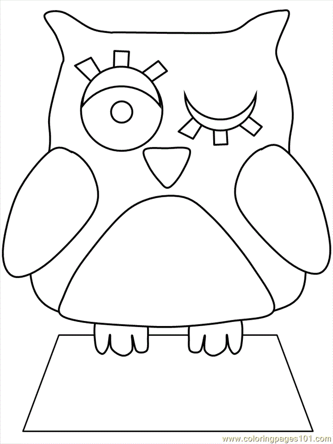 Coloring Pages Owl Coloring 06 (Birds > Owl) - free printable 