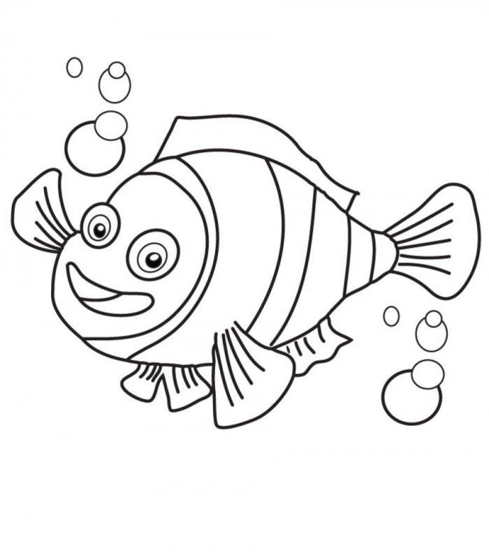 Clown Fish Coloring Page - Coloring Home