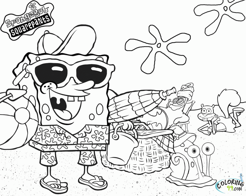 Coloring Pages Of Spongebob And Friends Coloring Home