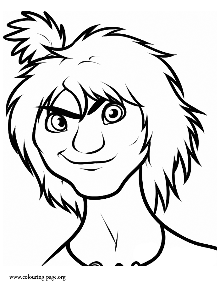 The Croods - Guy, a nomad caveboy coloring page