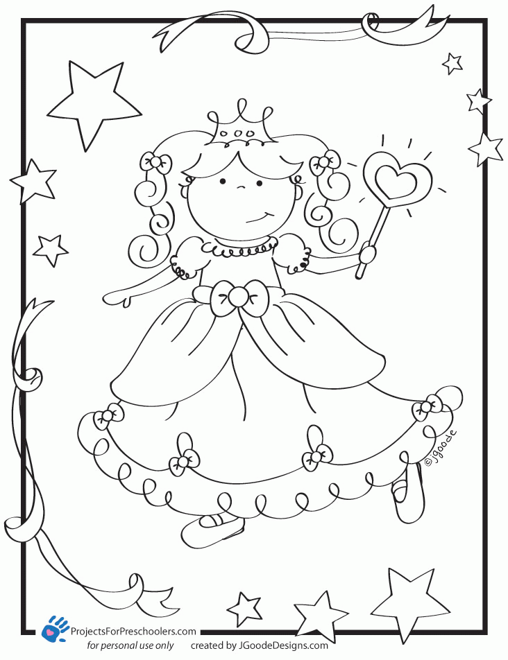Free Princess Print Out Coloring Pages