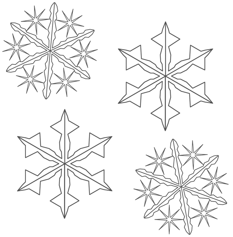 Winter Snowflakes & Coloring Book