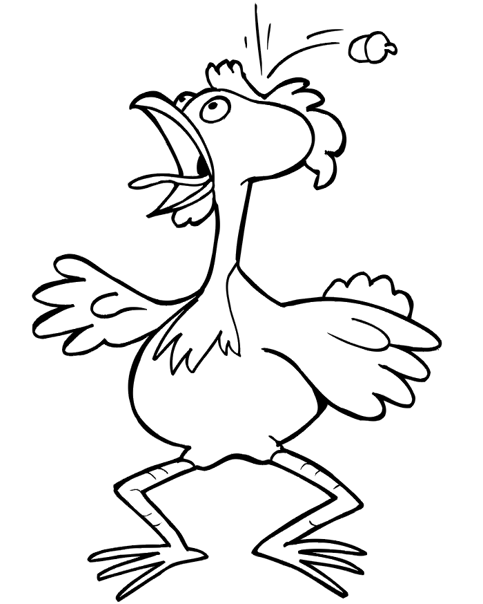 com and chicken family Colouring Pages