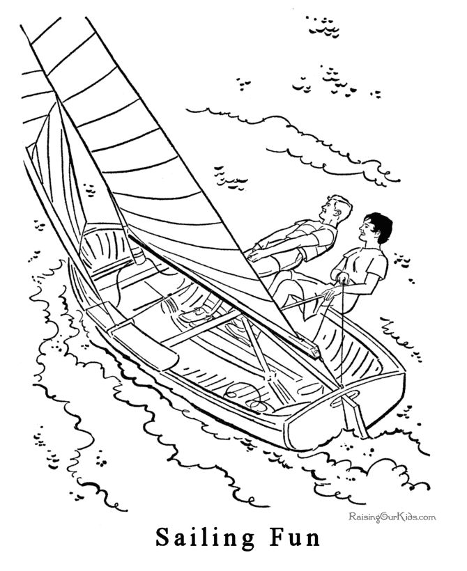 Boat picture to color 024