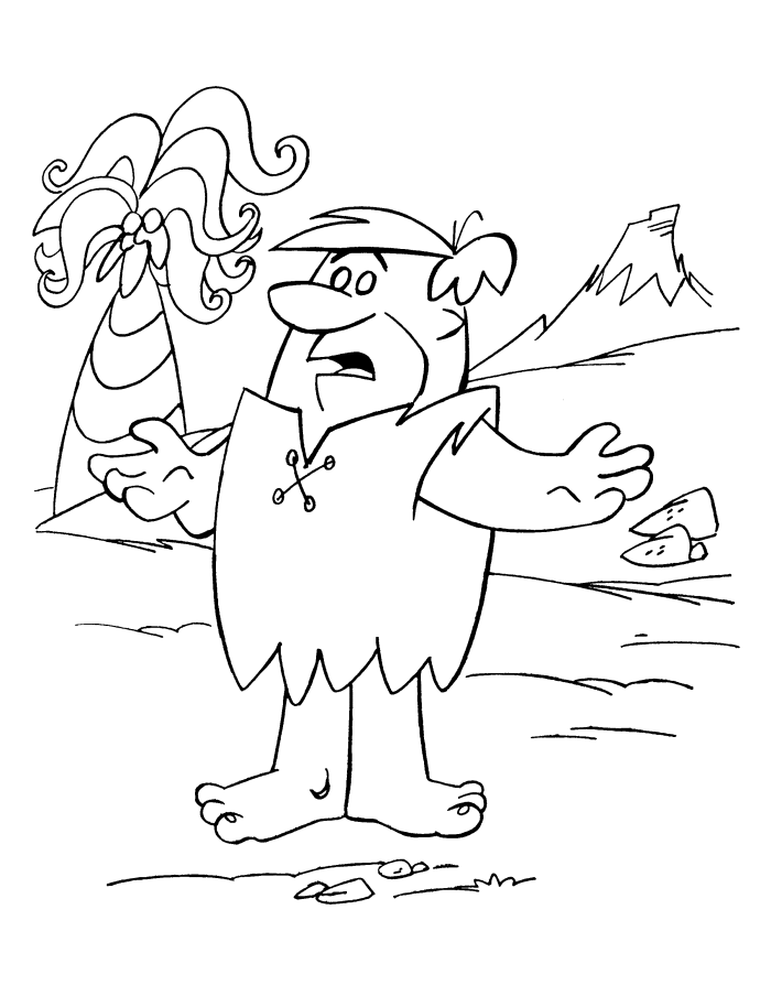 Barney And Fred Flintstones Coloring Pages - Cartoon Coloring 