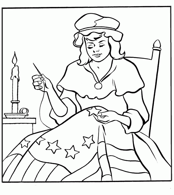 Photos Of Betsy Ross The Public Figure Coloring Pages - Figure 