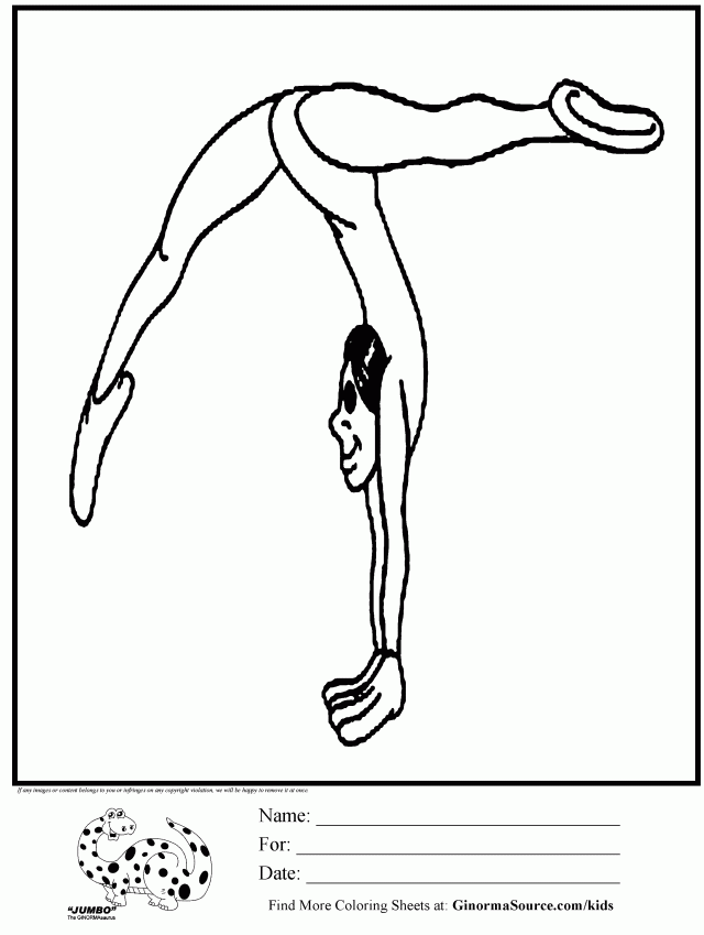 Olympic Gymnastics Beam Coloring Page Kids Activities Pinterest 