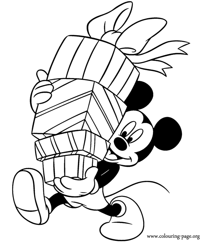 mickey mouse with ts coloring page