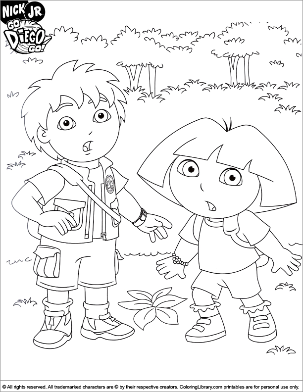 go diego go Colouring Pages (page 3)