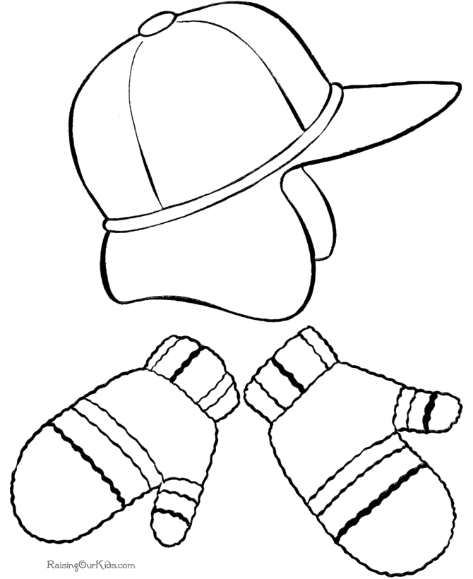 Pictures of Winter clothes to colorWinter Coloring Pages For 