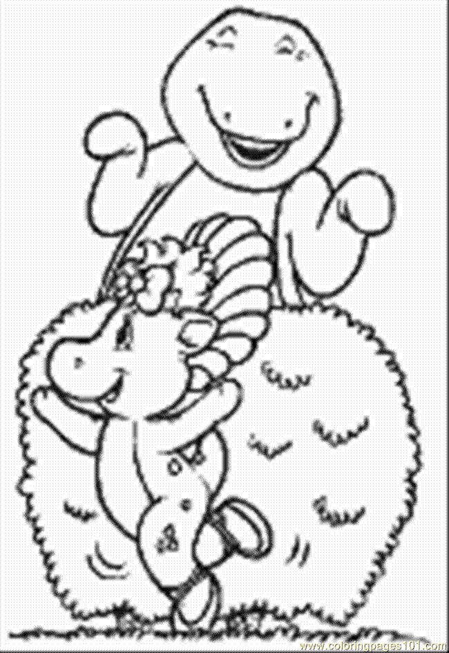 Coloring Pages Barney3 Sm (Cartoons > Barney) - free printable 