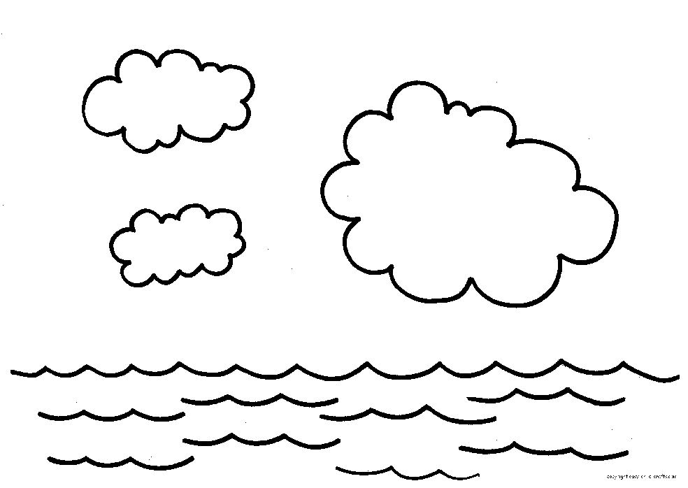 Sky and water coloring page