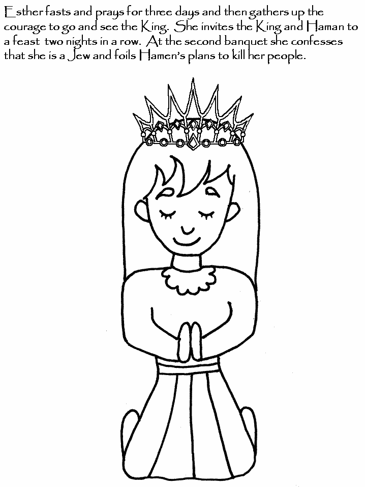 Esther Coloring Page - Coloring Home