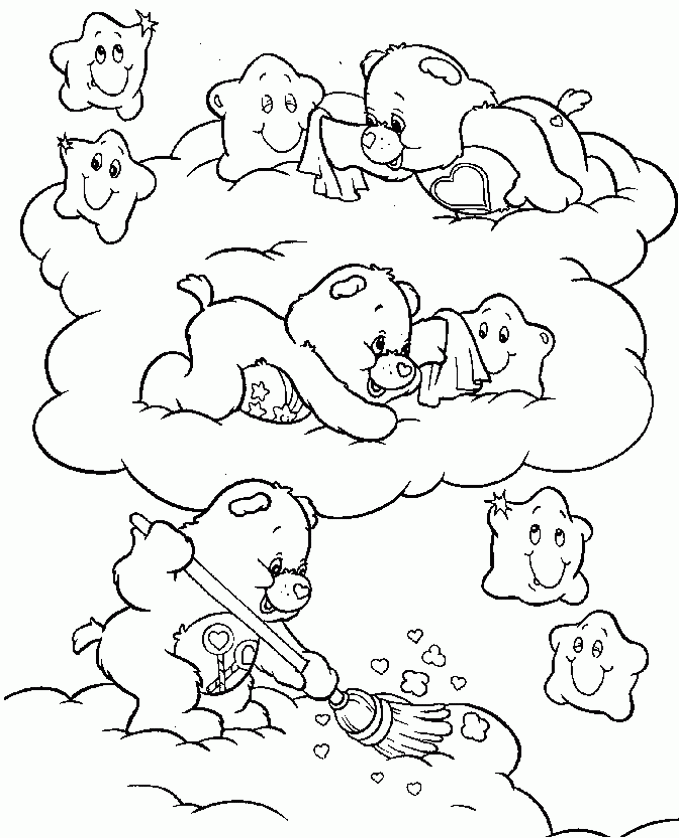 Care Bears Coloring Kids Sheets - Care Bears Coloring Pages 
