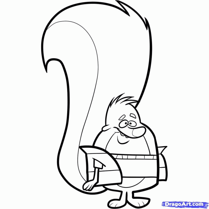 Scaredy Squirrel Coloring Pages Free