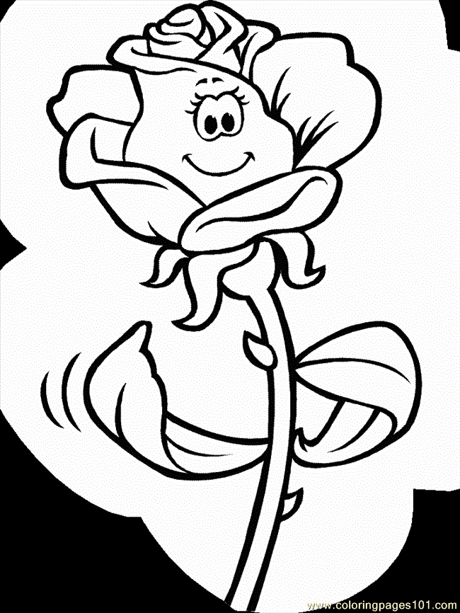 Flower Coloring Pages Roses | Free Printable Coloring Pages