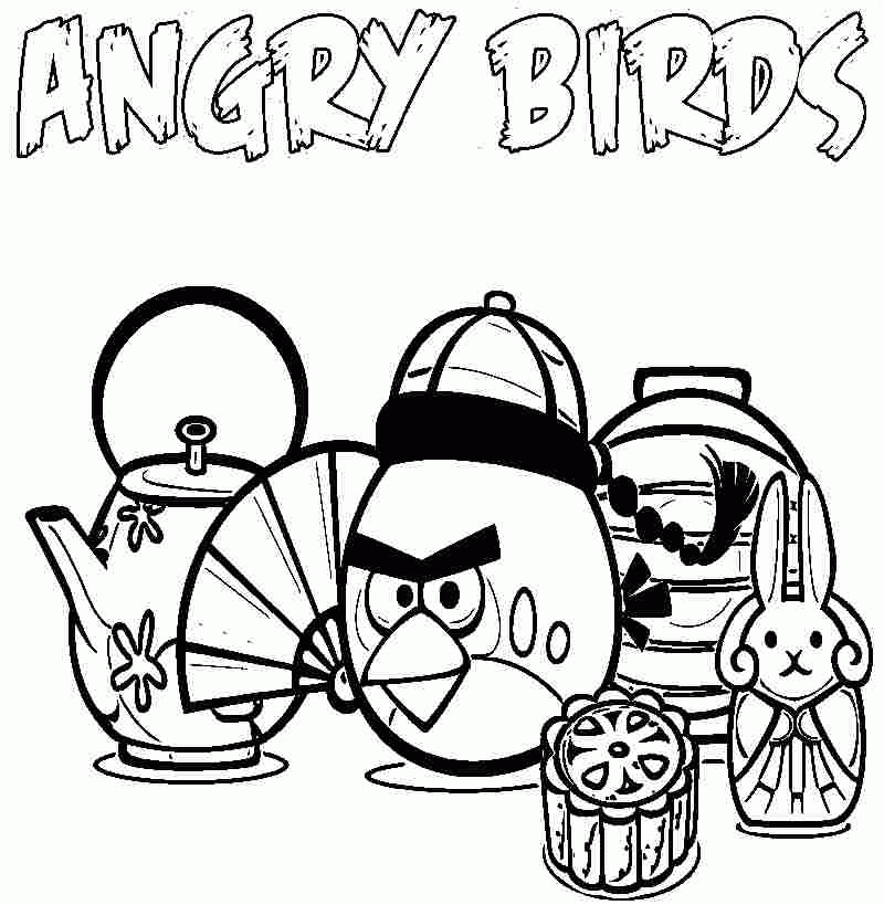 Cartoon Angry Bird Colouring Pages Printable For Preschool #