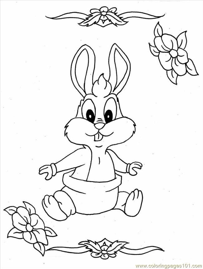 Coloring Pages Baby Bunny Full (Cartoons > Bugs Bunny) - free 