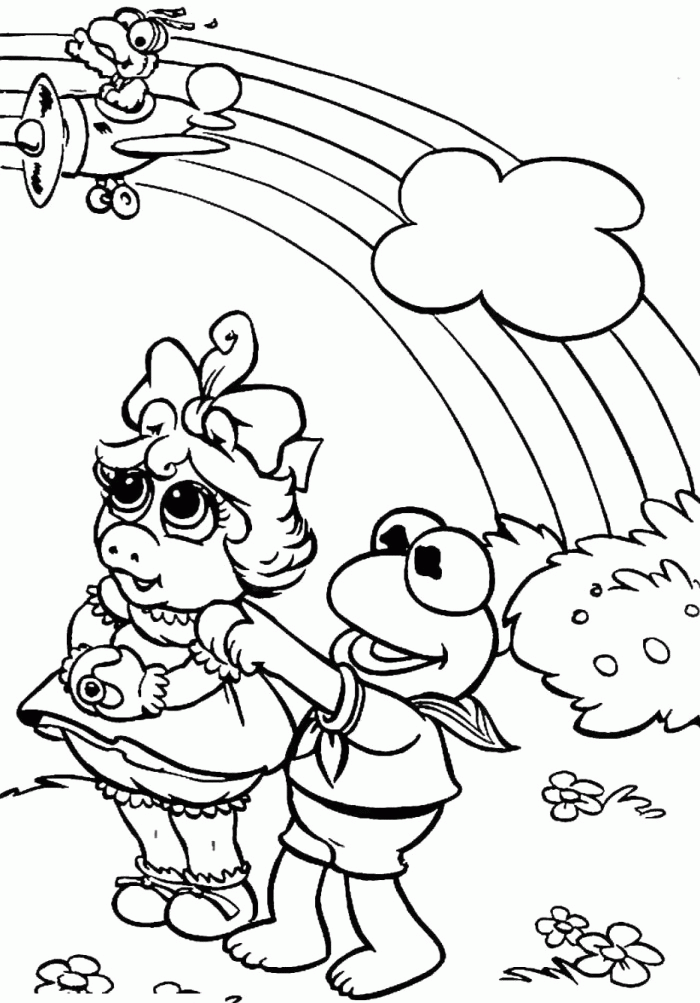 Elmo And Friends See Rainbow Coloring Pages Pictures - Rainbow