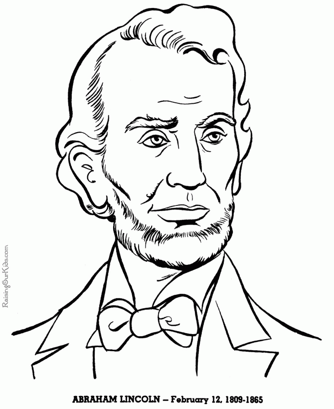 Abe Lincoln Coloring Pages | Bulbulk Com