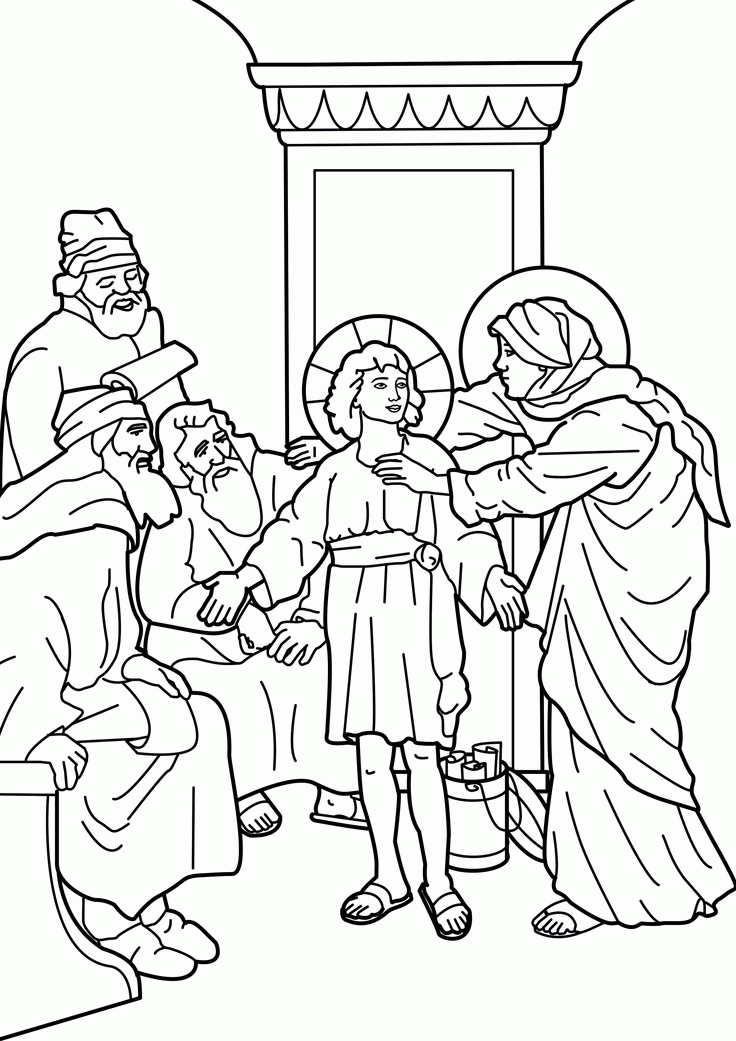 Boy Jesus In The Temple Coloring Page - Coloring Home