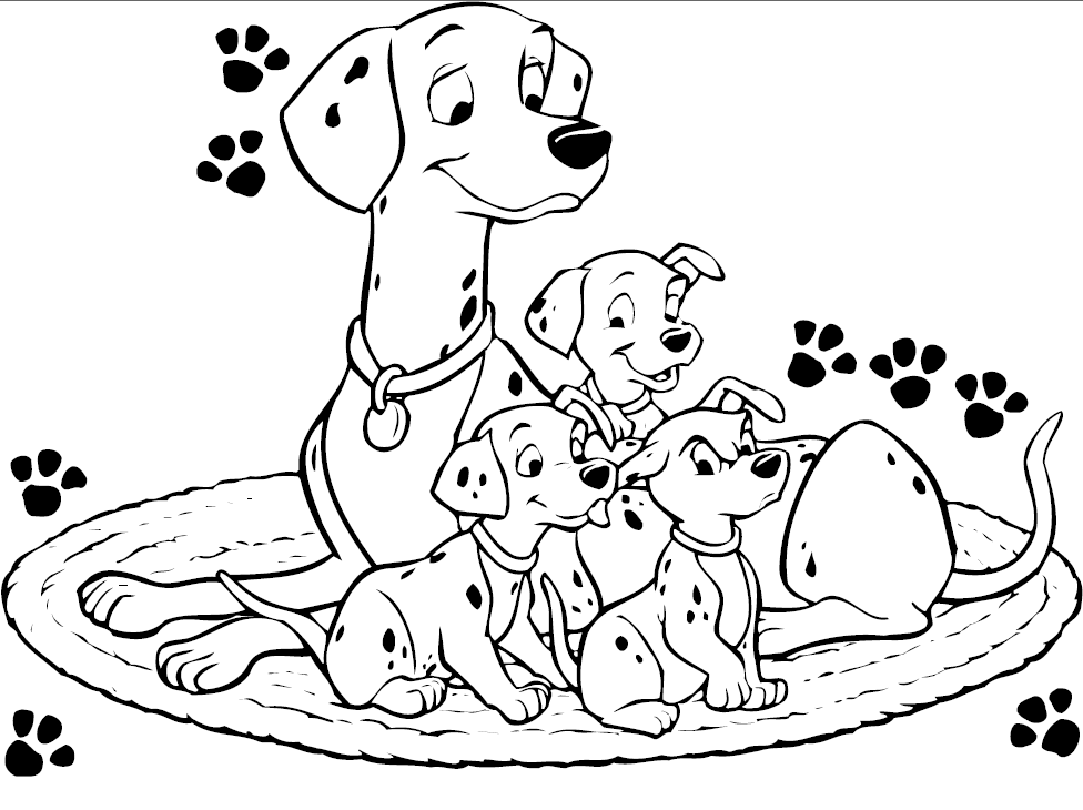 Dalmatian Coloring Page Coloring Home