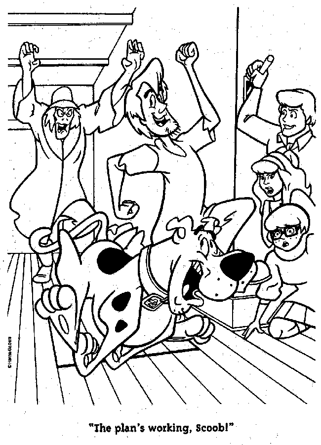Scooby Doo Color Page Cartoon Characters Coloring Pages Color Plate