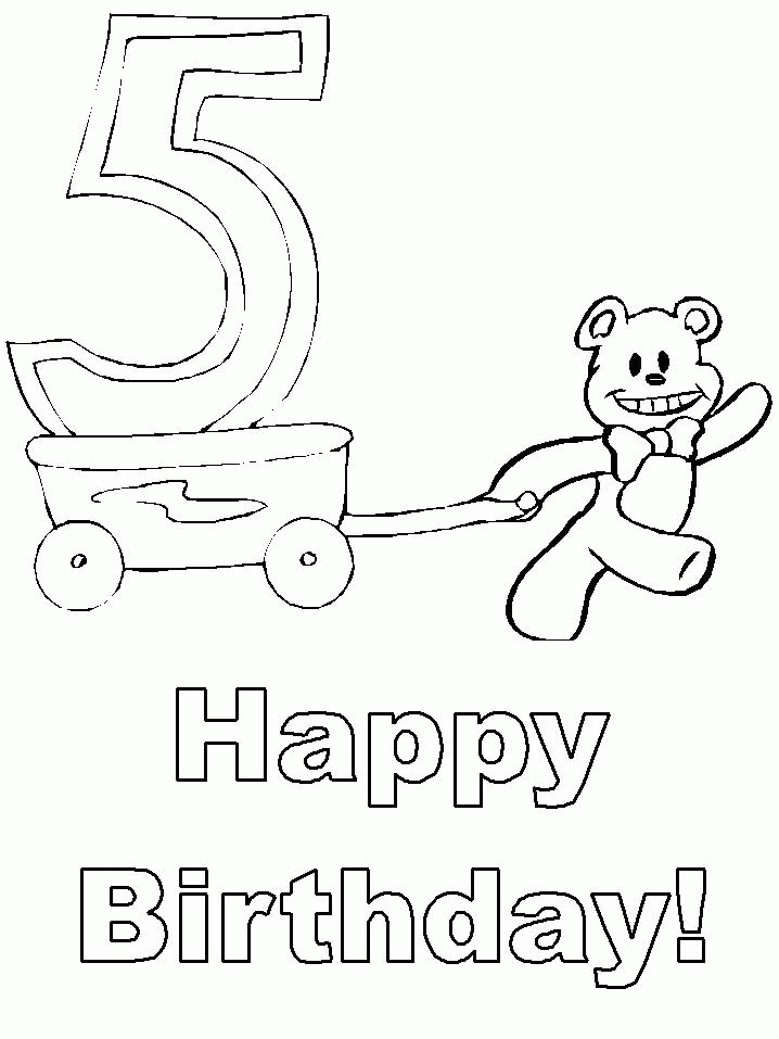 Coloring pages happy birthday - picture 12